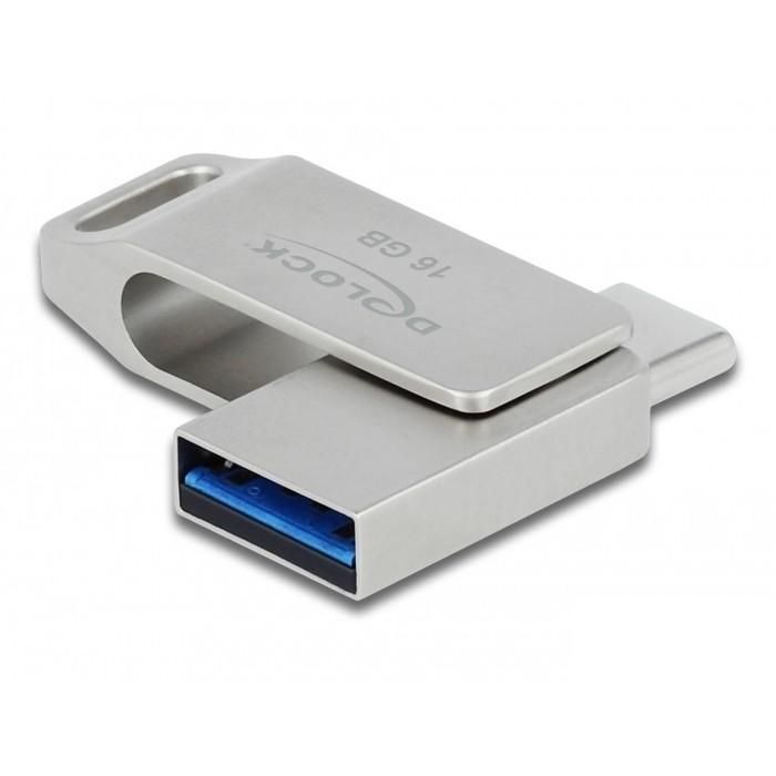 STICK DELOCK USB 3.2 Gen 1 USB-C + Typ-A Speicherstick 16GB - Metallgehuse 0 STICK DELOCK USB 3.2 Gen 1 USB-C + Typ-A Speicherstick 16GB - Metallgehuse 0