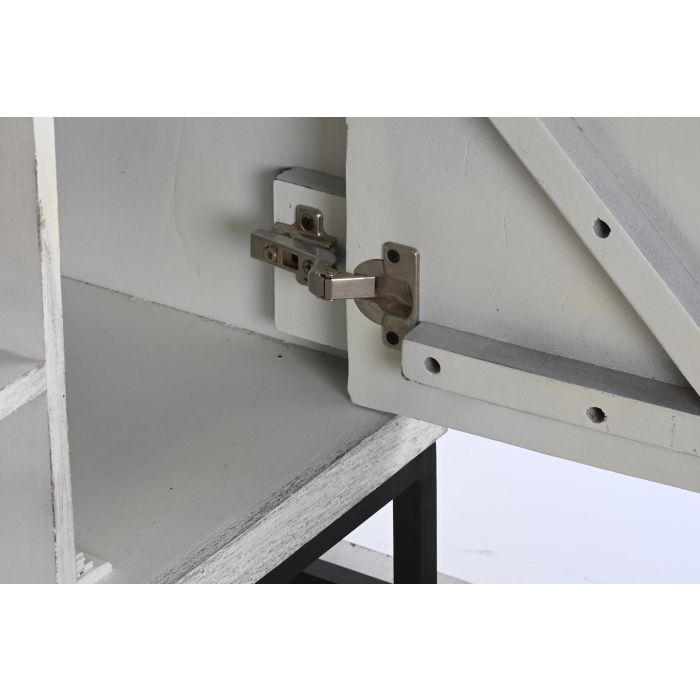 DKD Home Decor Mueble TV Blanco Mango y Metal 130 x 40 x 55 cm 3