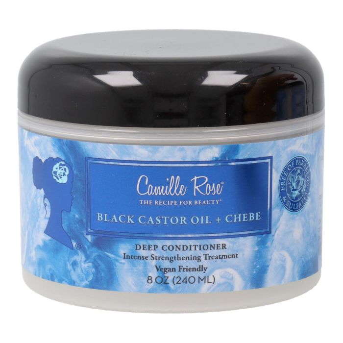 Camille Rose Acondicionador Tratamiento Chebe con Aceite de Ricino Negro 240ml - Fortalece y Restaura Cabello Dañado