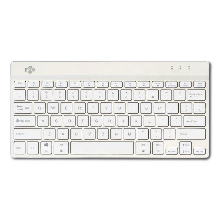 R-Go Tools Teclado Ergonómico Compacto R-Go Break, Bluetooth QWERTY (US), con Software de Pausas, Blanco