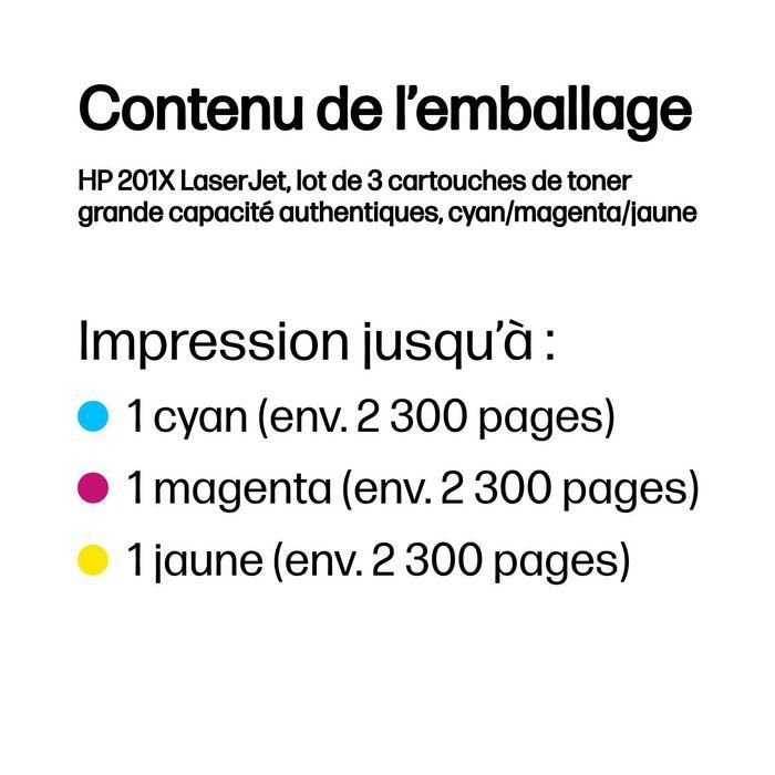 HP Laserjet Pro M252n 201X Pack 3 Toner Alta Capacidad Cyan/Magenta/Yellow 3 HP Laserjet Pro M252n 201X Pack 3 Toner Alta Capacidad Cyan/Magenta/Yellow 3