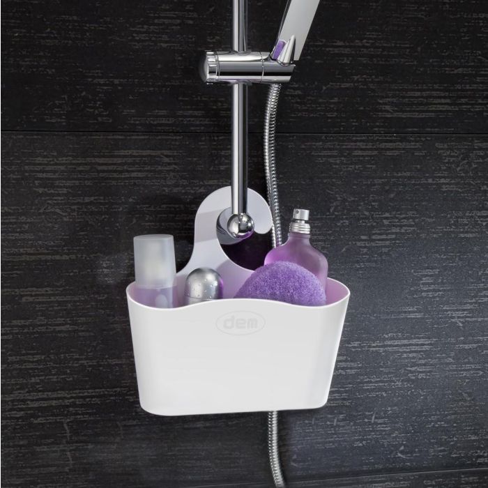 Inde Cesta Organizadora Multiusos Dem para Ducha de Plástico - 26 cm Largo x 8,5 cm Ancho x 14,5 cm Alto (12 Unidades) 9 Inde Cesta Organizadora Multiusos Dem para Ducha de Plástico - 26 cm Largo x 8,5 cm Ancho x 14,5 cm Alto (12 Unidades) 9