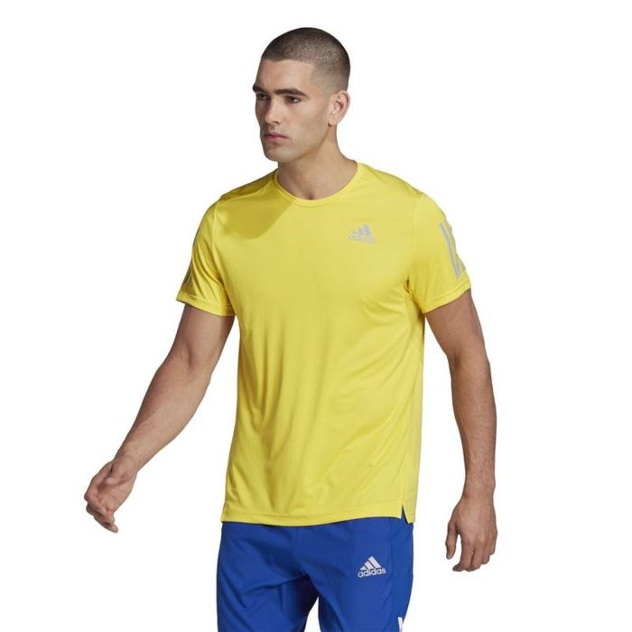 Camiseta de Manga Corta Hombre Adidas Amarillo M 5 Camiseta de Manga Corta Hombre Adidas Amarillo M 5