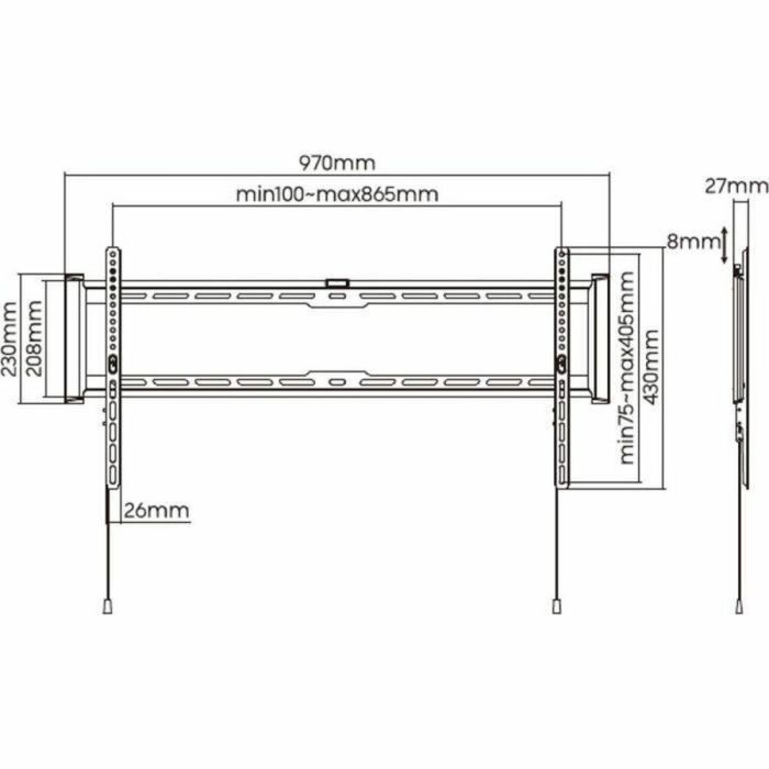Soporte de TV fijo - SLIM - Acero - SHO 7210 3 Soporte de TV fijo - SLIM - Acero - SHO 7210 3