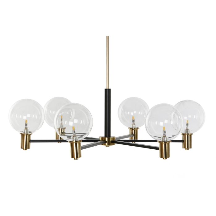 DKD Home Decor Lámpara de Techo Moderna Negro Dorado 83 x 83 x 128 cm Metal Cristal 6 DKD Home Decor Lámpara de Techo Moderna Negro Dorado 83 x 83 x 128 cm Metal Cristal 6