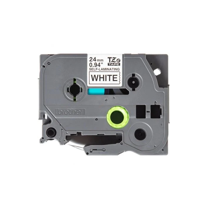 BROTHER Cinta autolaminada. Texto negro sobre fondo blanco. Ancho:24 mm. Longitud: 8 m