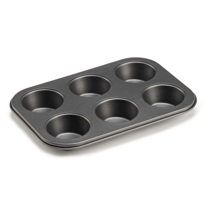 Molde para Horno Kinvara CK73973 Gris oscuro 18,7 x 3,5 x 26,5 cm (6 Piezas) (12 Unidades) 1