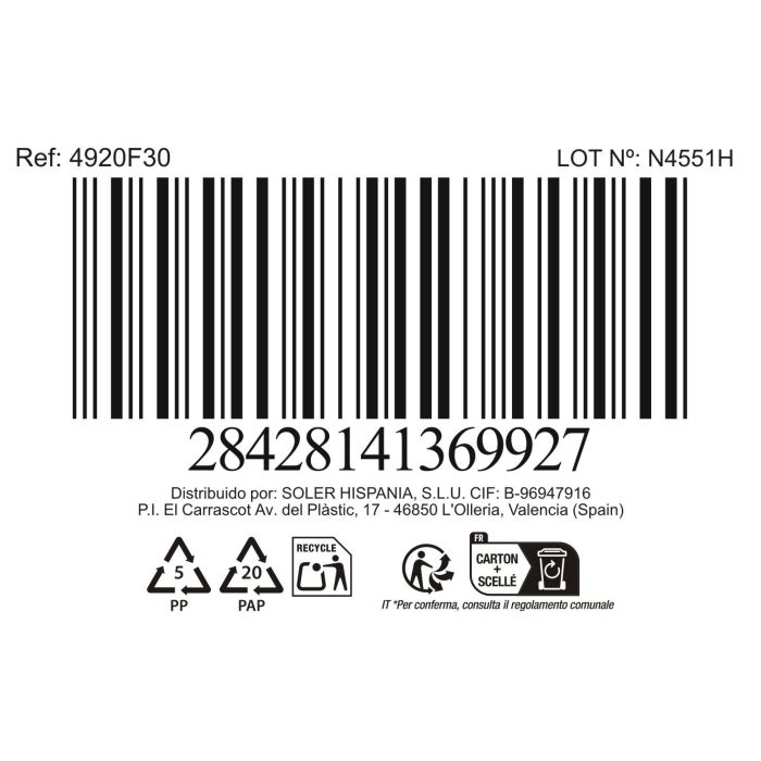 La Mediterranea Mug Alerre 320 ml (Ø 8 cm x 10.5 cm) de Cerámica para Café (24 Unidades)