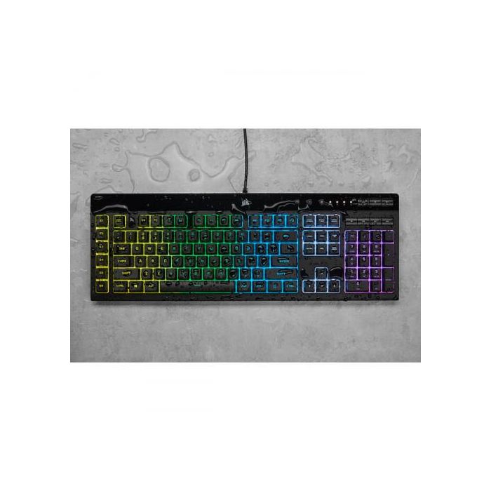 Corsair CH-9226765-ES Teclado Gaming K55 RGB PRO USB QWERTY Español Negro con Reposamuñecas y Retroiluminación LED RGB 8