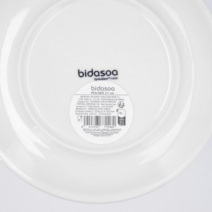 Plato Postre Porcelana Polaris Hydrozero Bidasoa 21 cm 5 Plato Postre Porcelana Polaris Hydrozero Bidasoa 21 cm 5