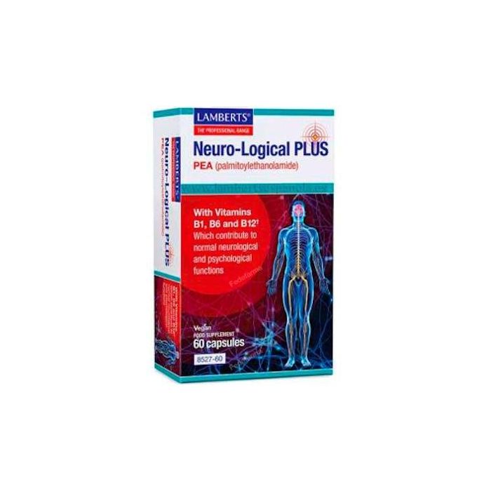 Lamberts Neuro-Logical Plus 60 Cápsulas - Soporte Neurológico y Psicológico con PEA y Vitaminas B1, B6, B12