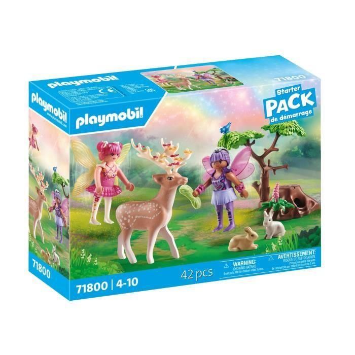 Playmobil 71800 Starter Pack Hadas con Animales del Bosque: figuras de hadas, ciervo, conejos y pájaros. Edad +4 años. 0 Playmobil 71800 Starter Pack Hadas con Animales del Bosque: figuras de hadas, ciervo, conejos y pájaros. Edad +4 años. 0