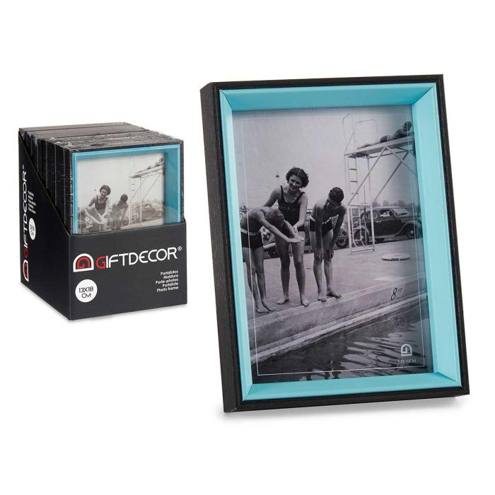 Portafotos de Madera 13x18 cm Negro y Azul - Giftdecor (24 Unidades)