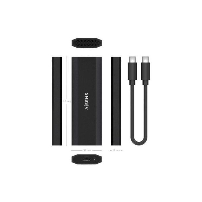 AISENS - CAJA EXTERNA M.2 (NGFF) ASM2-028B NVMe A USB3.2 GEN2, NEGRA 3 AISENS - CAJA EXTERNA M.2 (NGFF) ASM2-028B NVMe A USB3.2 GEN2, NEGRA 3
