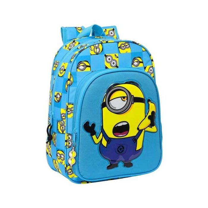 Mochila Escolar Minions Minionstatic Azul 26 x 34 x 11 cm 5 Mochila Escolar Minions Minionstatic Azul 26 x 34 x 11 cm 5