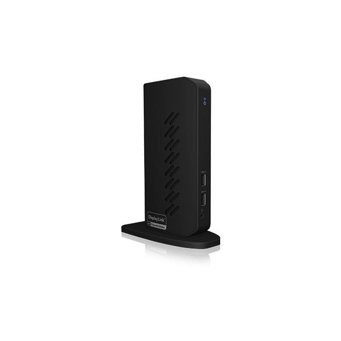 ICY BOX IB-DK2252AC Dockingstation Notebook – Base USB-C con HDMI, DisplayPort, Ethernet, Lector de Tarjetas y Carga PD