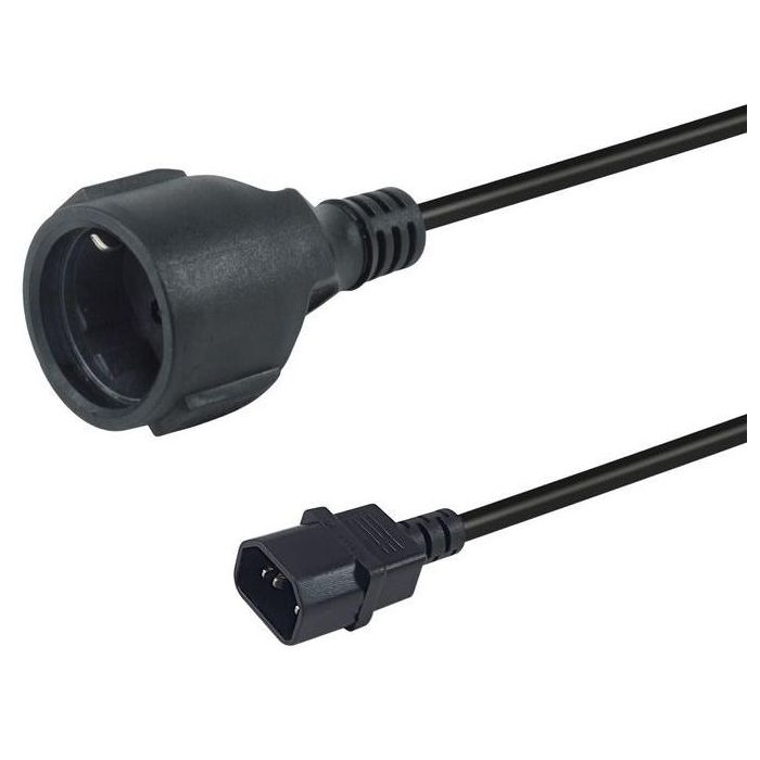 Equip Netzkabel Anschl. C14 -> CEE7/3 0.25m schwarz 0 Equip Netzkabel Anschl. C14 -> CEE7/3 0.25m schwarz 0