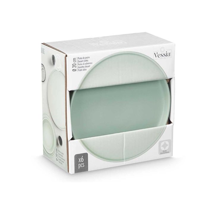 Plato Postre 20 Cm Liso Verde Vessia (24 Unidades) 1 Plato Postre 20 Cm Liso Verde Vessia (24 Unidades) 1