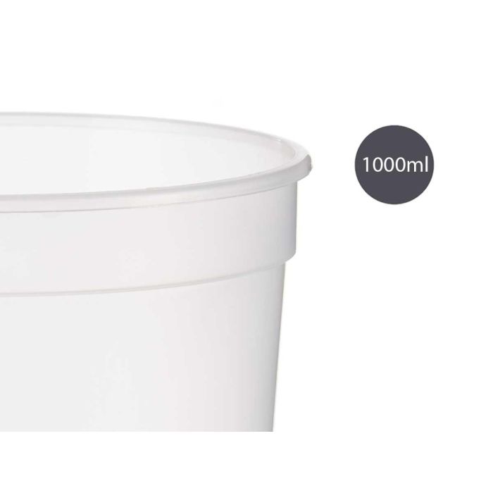 Fiambrera redonda Leknes 1000 ml, 12.5x12.5x12.5 cm, transparente, apta microondas (12 Unidades) 3 Fiambrera redonda Leknes 1000 ml, 12.5x12.5x12.5 cm, transparente, apta microondas (12 Unidades) 3