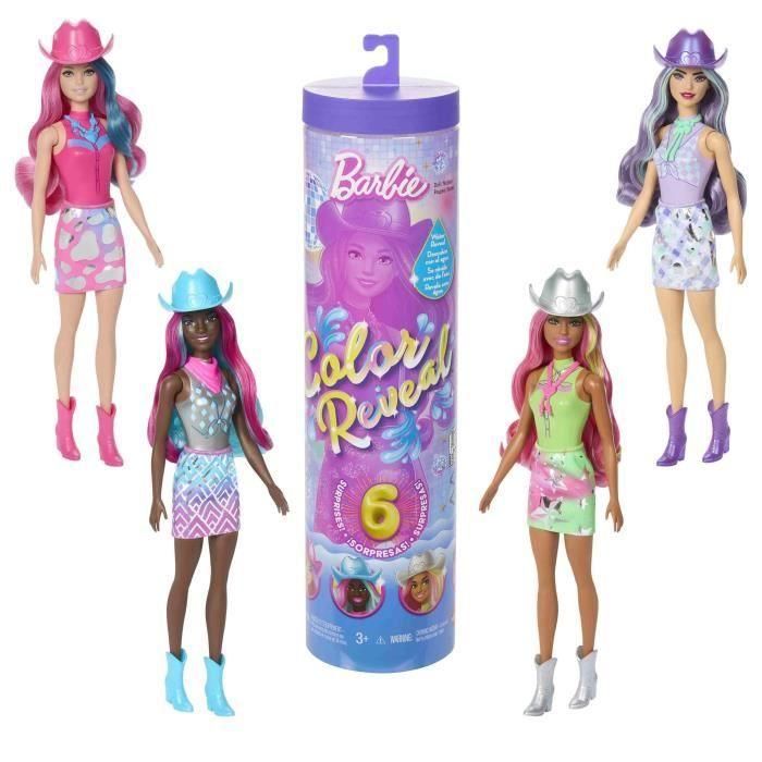 Mattel Muñeca Barbie Color Reveal Serie Disco Star 32.50x8.50x8.50 cm Modelos Surtidos