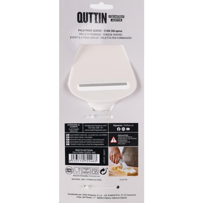 Quttin Pala para Queso Abs 21.5 x 8.5 x 4 cm (24 Unidades)