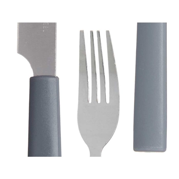 Set 16 Cubiertos Kinvara con Cubertero Gris 22x37x4 cm - Metal y Plástico (6 Unidades) 3 Set 16 Cubiertos Kinvara con Cubertero Gris 22x37x4 cm - Metal y Plástico (6 Unidades) 3