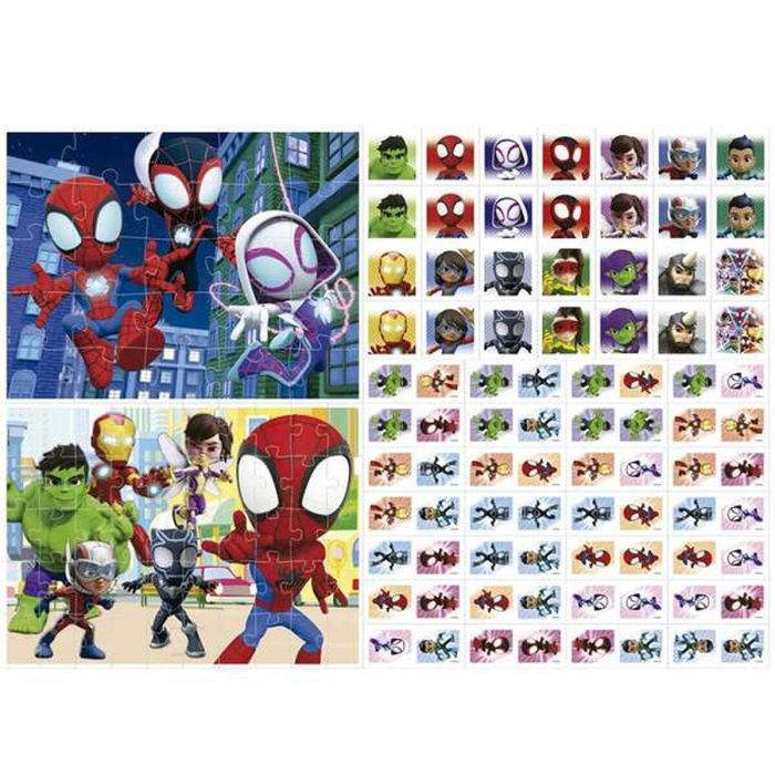 Superpack 4 en 1 spidey y sus increíbles amigos (domino, puzzle 25, puzzle 50 e identiti) 2