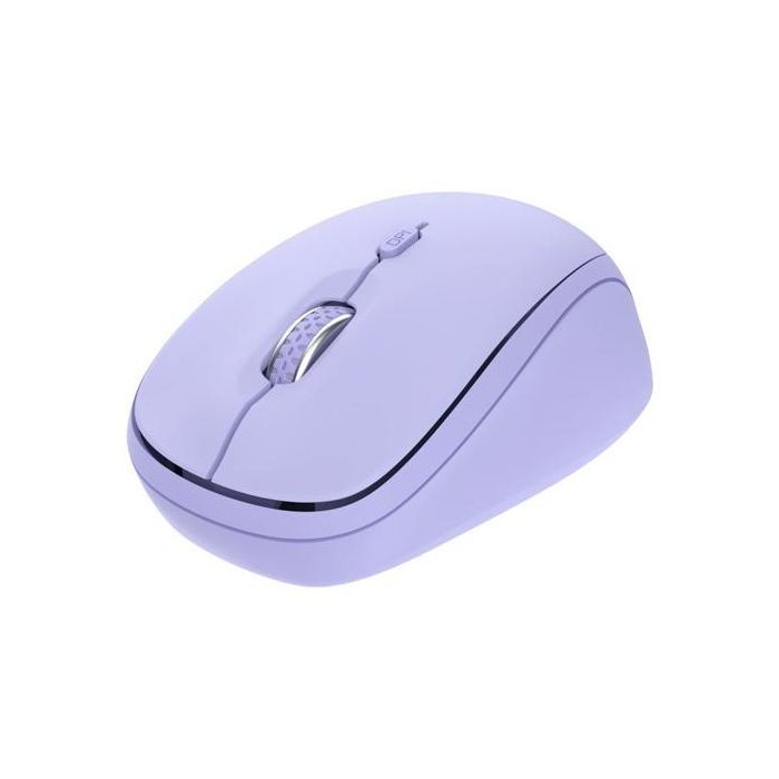 Trust Ratón Óptico Inalámbrico Y Bluetooth Yvi+ 1600 DPI Lila para 3 Dispositivos