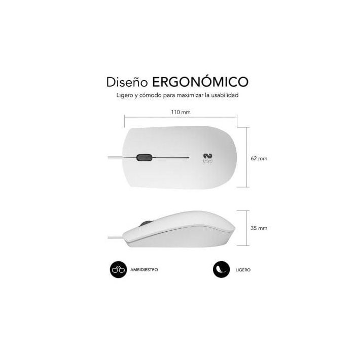 Ratón Subblim Business Silencioso/ Hasta 1200 DPI/ Blanco 2 Ratón Subblim Business Silencioso/ Hasta 1200 DPI/ Blanco 2