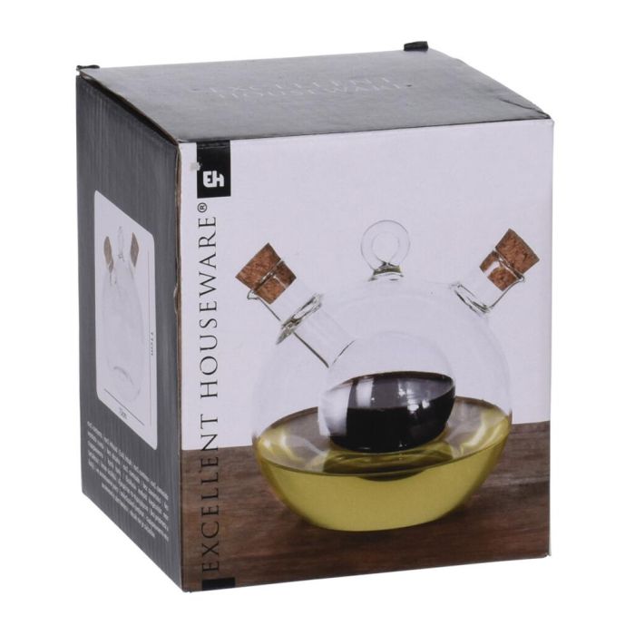 Aceitera y Vinagrera de Cristal 2 en 1 350 ml 1