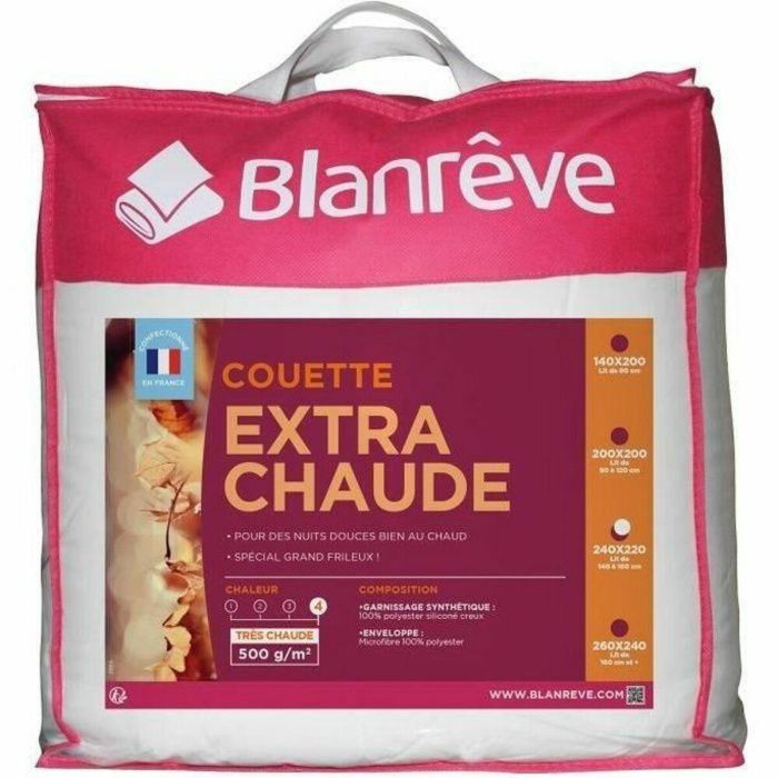 BLANREVE Edredón de microfibra extra cálido - 220 x 240 cm - Blanco 1