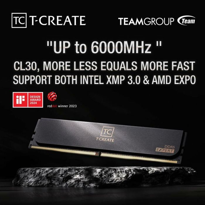Team Group CTCED532G6000HC30DC01 T-CREATE EXPERT Módulo de Memoria RAM 32 GB (2x16 GB) DDR5 6000 MHz CL30 para PC Negro 8 Team Group CTCED532G6000HC30DC01 T-CREATE EXPERT Módulo de Memoria RAM 32 GB (2x16 GB) DDR5 6000 MHz CL30 para PC Negro 8