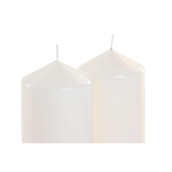 DKD Home Decor Vela Basicos Blanca, Set de 2 Velas Decorativas de Cera Pura de 520g y 1kg de Peso Neto, para Salón Hogar, 7x15x14 cm 3 DKD Home Decor Vela Basicos Blanca, Set de 2 Velas Decorativas de Cera Pura de 520g y 1kg de Peso Neto, para Salón Hogar, 7x15x14 cm 3