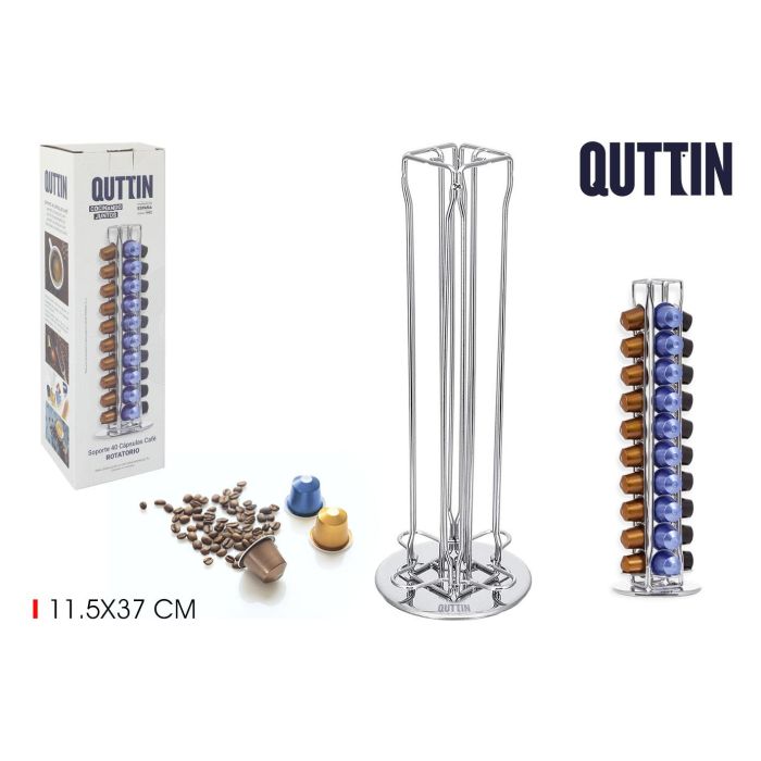 Soporte rotatorio para 40 cápsulas de café Quttin (6 Unidades) Soporte rotatorio para 40 cápsulas de café Quttin (6 Unidades)