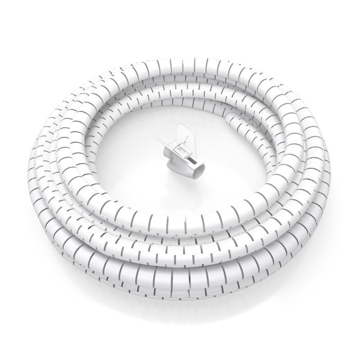 AISENS - ORGANIZADOR DE CABLE EN ESPIRAL 25MM, BLANCO, 3.0M