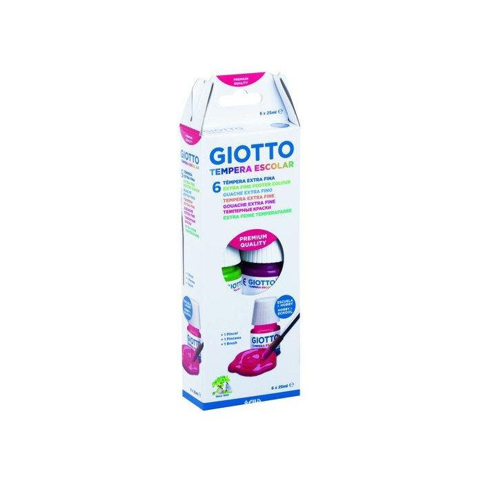 Tempera Giotto Escolar 25 Ml (Botella) Estuche De 6