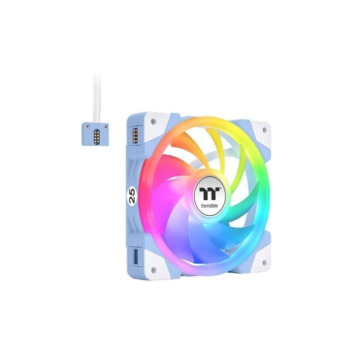 140mm Thermaltake SWAFAN EX14 ARGB PC Cooling Fan Hydrangea Blue TT Premium Edition 3 Fan Pack 0 140mm Thermaltake SWAFAN EX14 ARGB PC Cooling Fan Hydrangea Blue TT Premium Edition 3 Fan Pack 0