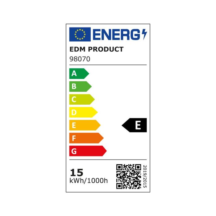 Bombilla standard led e27 15w 1900lm 3000k luz calida ø6,8x12,8cm edm 1