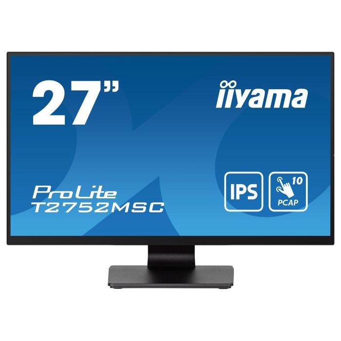 iiyama ProLite T2752MSC-B1 - Monitor Táctil 27" Full HD (1920x1080) IPS 5ms 60Hz con Altavoces, HDMI, DisplayPort y USB