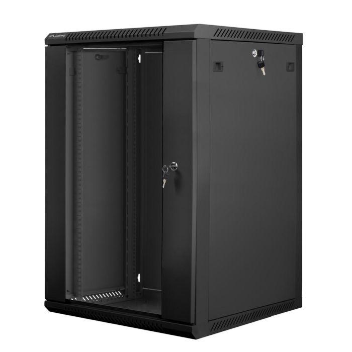 Lanberg WF01-6618-10B Armario Rack de Pared 18U Negro, Bastidor de Red para Montaje en Pared con 60 kg de Capacidad 0 Lanberg WF01-6618-10B Armario Rack de Pared 18U Negro, Bastidor de Red para Montaje en Pared con 60 kg de Capacidad 0