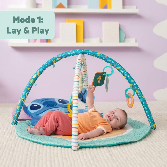 Bright Starts BRI0074451174467 Disney Baby - Alfombra de Juego para Bebé Stitch, Evolutiva con Juguetes Sensoriales, Peluche, Espejo, Cojín y Sonajero 7 Bright Starts BRI0074451174467 Disney Baby - Alfombra de Juego para Bebé Stitch, Evolutiva con Juguetes Sensoriales, Peluche, Espejo, Cojín y Sonajero 7