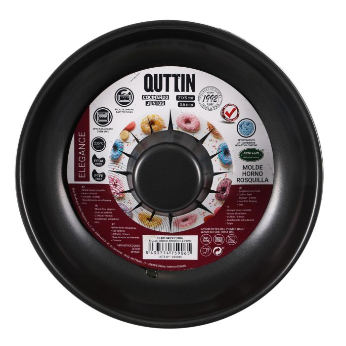 Molde para horno de rosquillas 21 cm Quttin (12 Unidades) 7 Molde para horno de rosquillas 21 cm Quttin (12 Unidades) 7