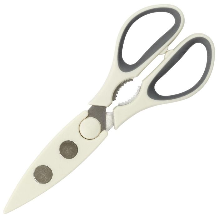 Cook Concept Tijeras Multifunción Magnéticas con Soporte para Nevera, Abrebotellas, Cascanueces, Rascador 4