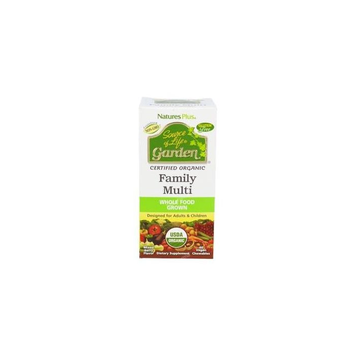 NATURES PLUS Garden Source Of Life Family Multi Vitamínico Masticable Familiar Sabor Frambuesa 60 Comprimidos