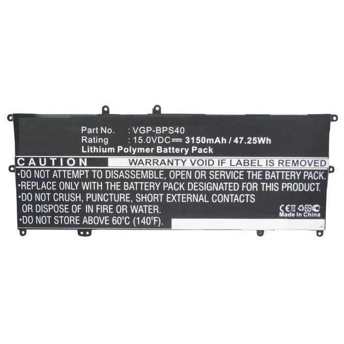 CoreParts Batería Portátil Li-Pol Negra para Sony VAIO Fit 14A, 15, SVF14N16CW - 47.36Wh 14.8V 3200mAh