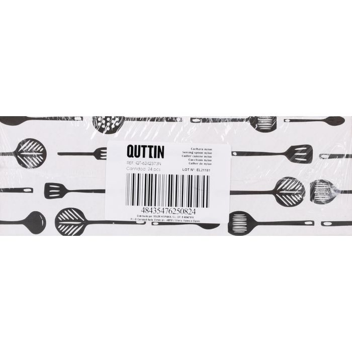 Cuchara de Nylon Quttin 29x6 cm Negra (24 Unidades) 2 Cuchara de Nylon Quttin 29x6 cm Negra (24 Unidades) 2