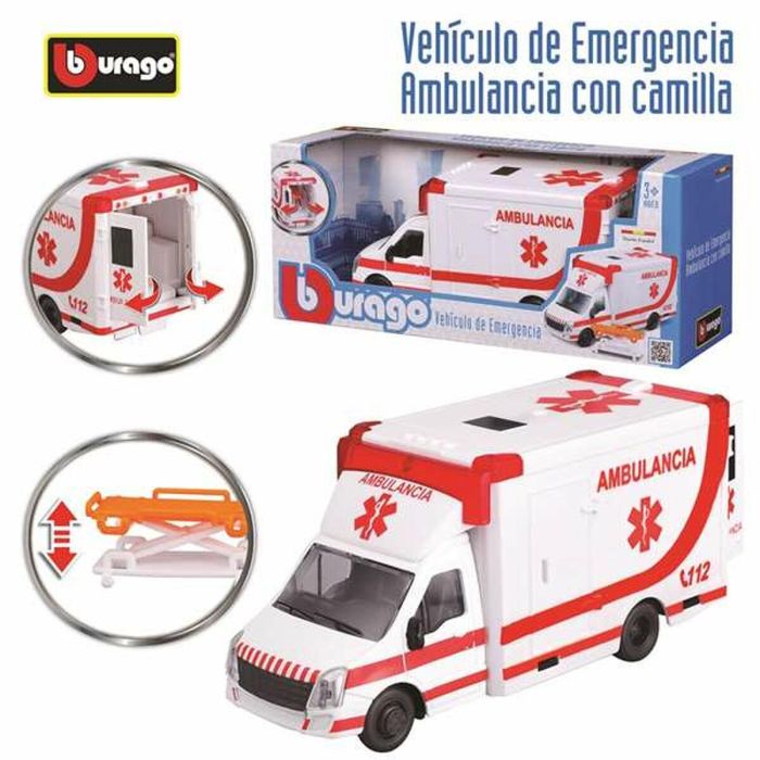 Vehiculo de emergencias ambulancia escala 1:50 burago 2