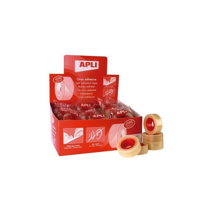 Apli Cinta Adhesiva Transparente Rollo 12 mm X 33M Caja Expositora 55 Ud Apli Cinta Adhesiva Transparente Rollo 12 mm X 33M Caja Expositora 55 Ud