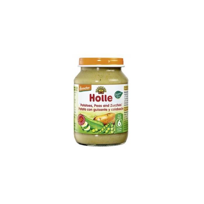 HOLLE Potito de Patata, Guisantes y Calabacín para bebés +6 meses, 190g