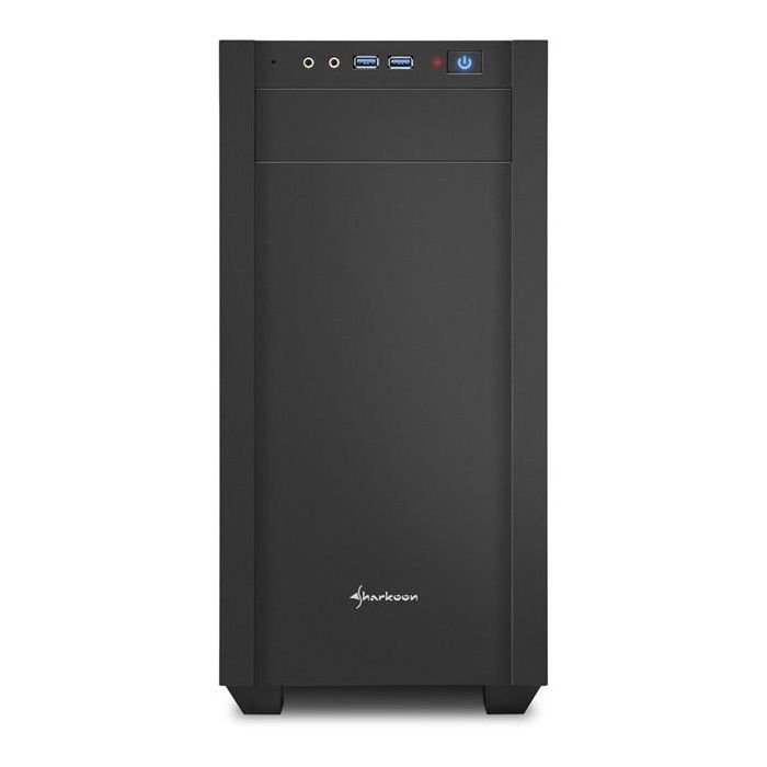 Sharkoon S1000 Caja PC Compacta Micro-ATX con Túnel Inferior para Fuente/Discos y Flujo de Aire Optimizado - Negro 1